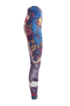 Moschino Multicolor Floral Pants Iconic Leggings Venice at 1stDibs