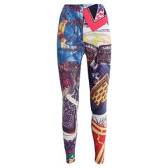 Vintage Moschino Multicolor Floral Pants Iconic Leggings Venice