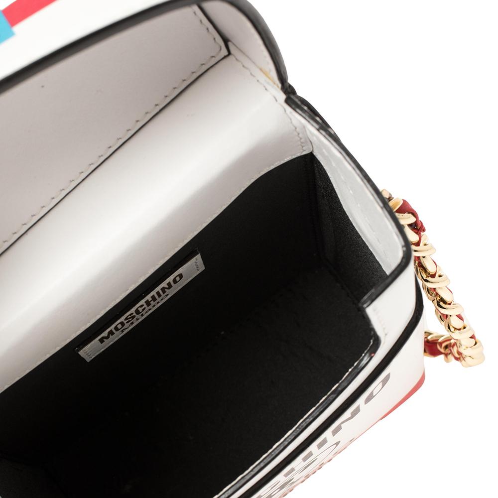 Moschino Multicolor Leather Fashion Kills Shoulder Bag 1