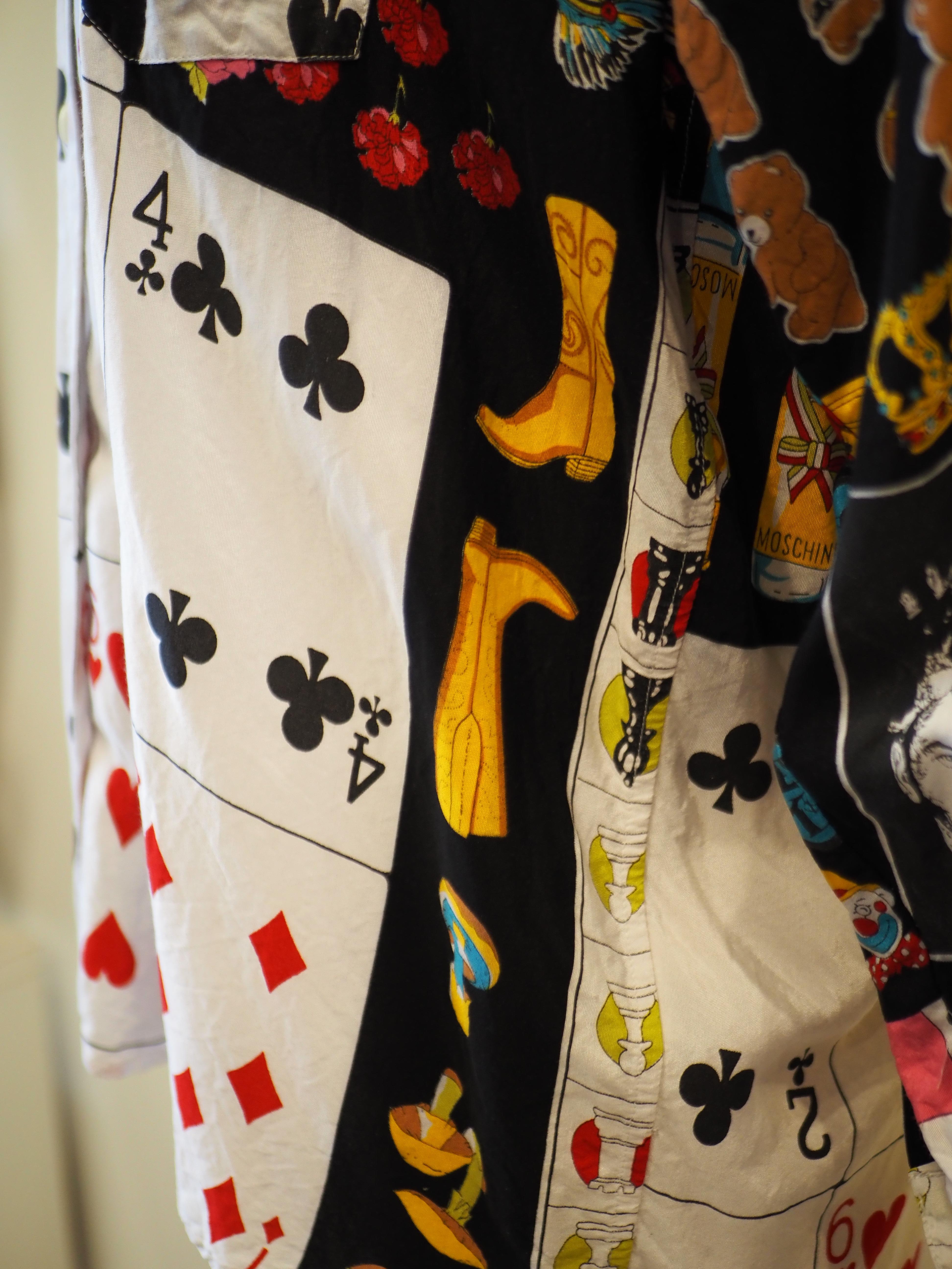 Moschino Mehrfarbiges ikonisches Vintage-Hemd im Angebot 6