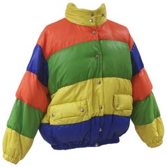 Vintage Moschino multicoloured bomber jacket