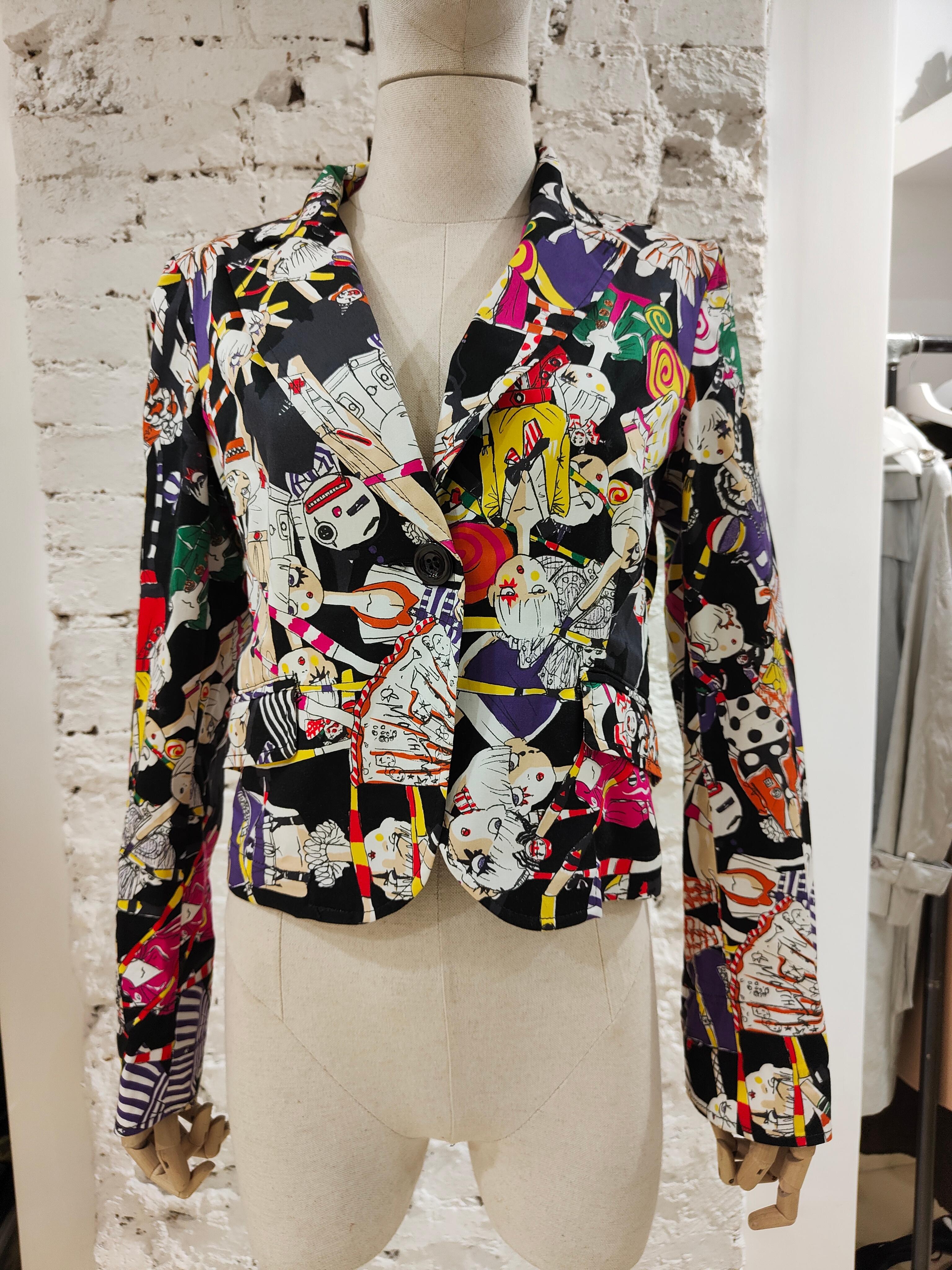Moschino multicoloured cotton jacket In Excellent Condition In Capri, IT