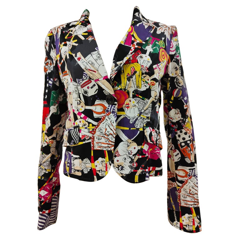 Moschino multicoloured cotton jacket For Sale at 1stDibs