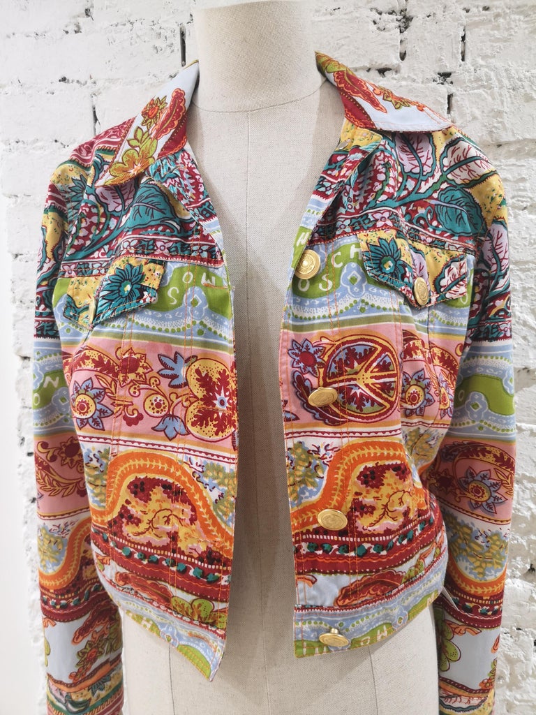Moschino Multicoloured Denim Jacket at 1stDibs