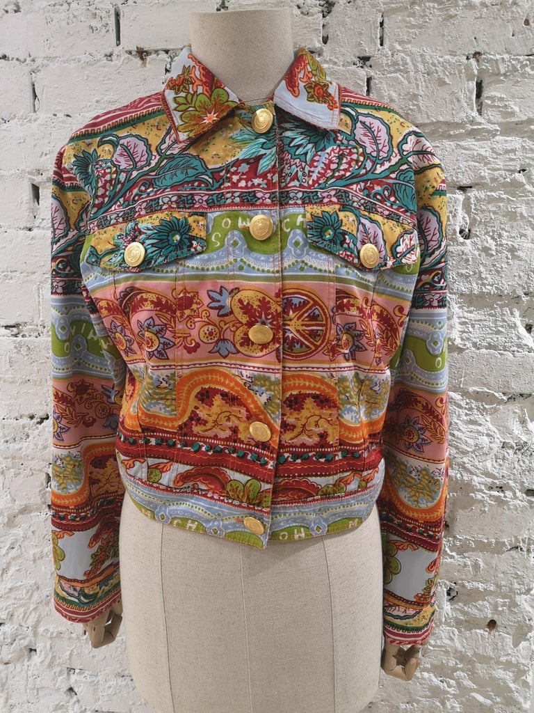 Moschino Multicoloured Denim Jacket at 1stDibs
