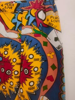 1990s Moschino Jeans Vintage Women's Multicoloured Cotton Leggings 42