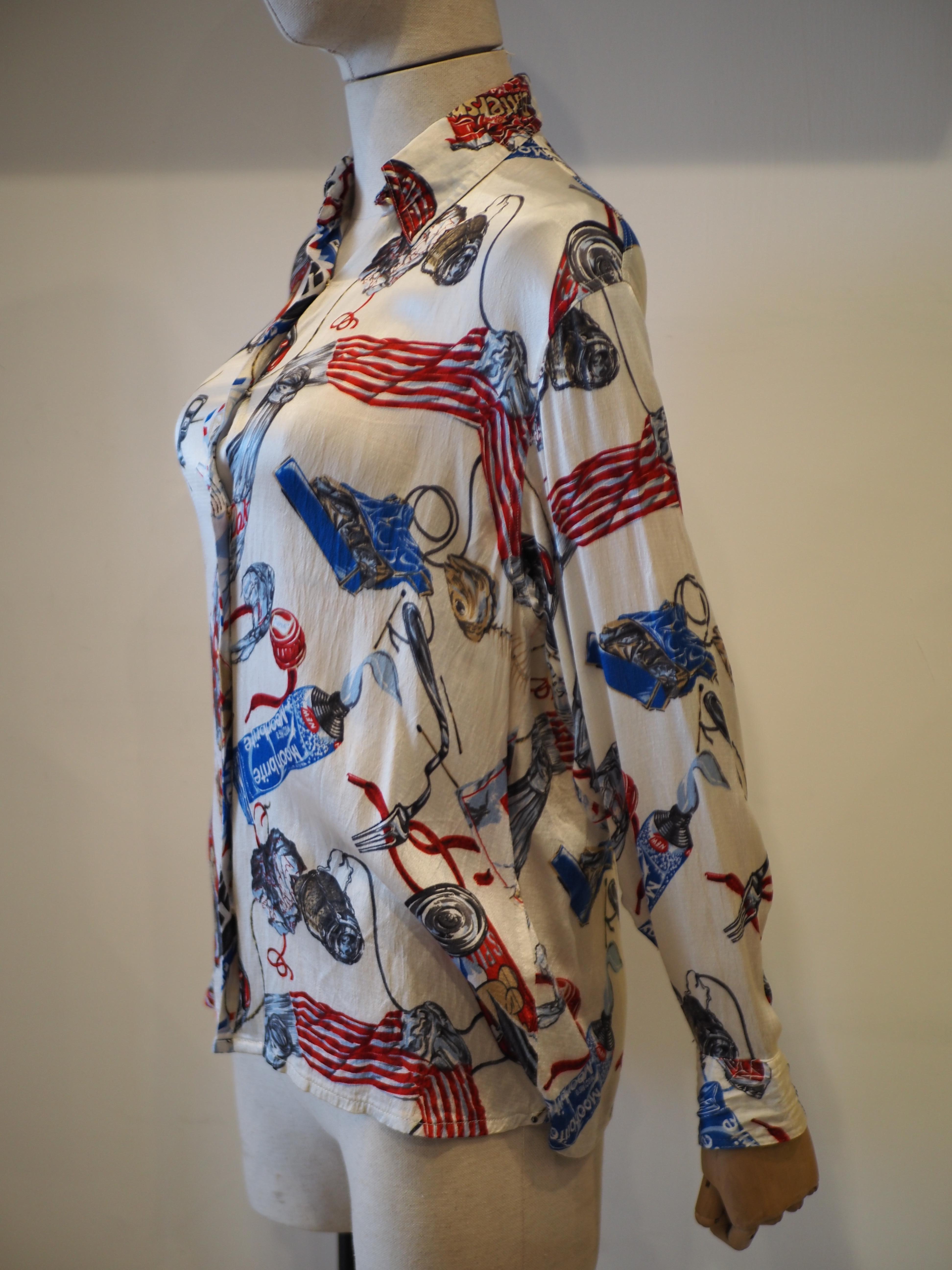 Camicia multicolore Moschino in vendita 2