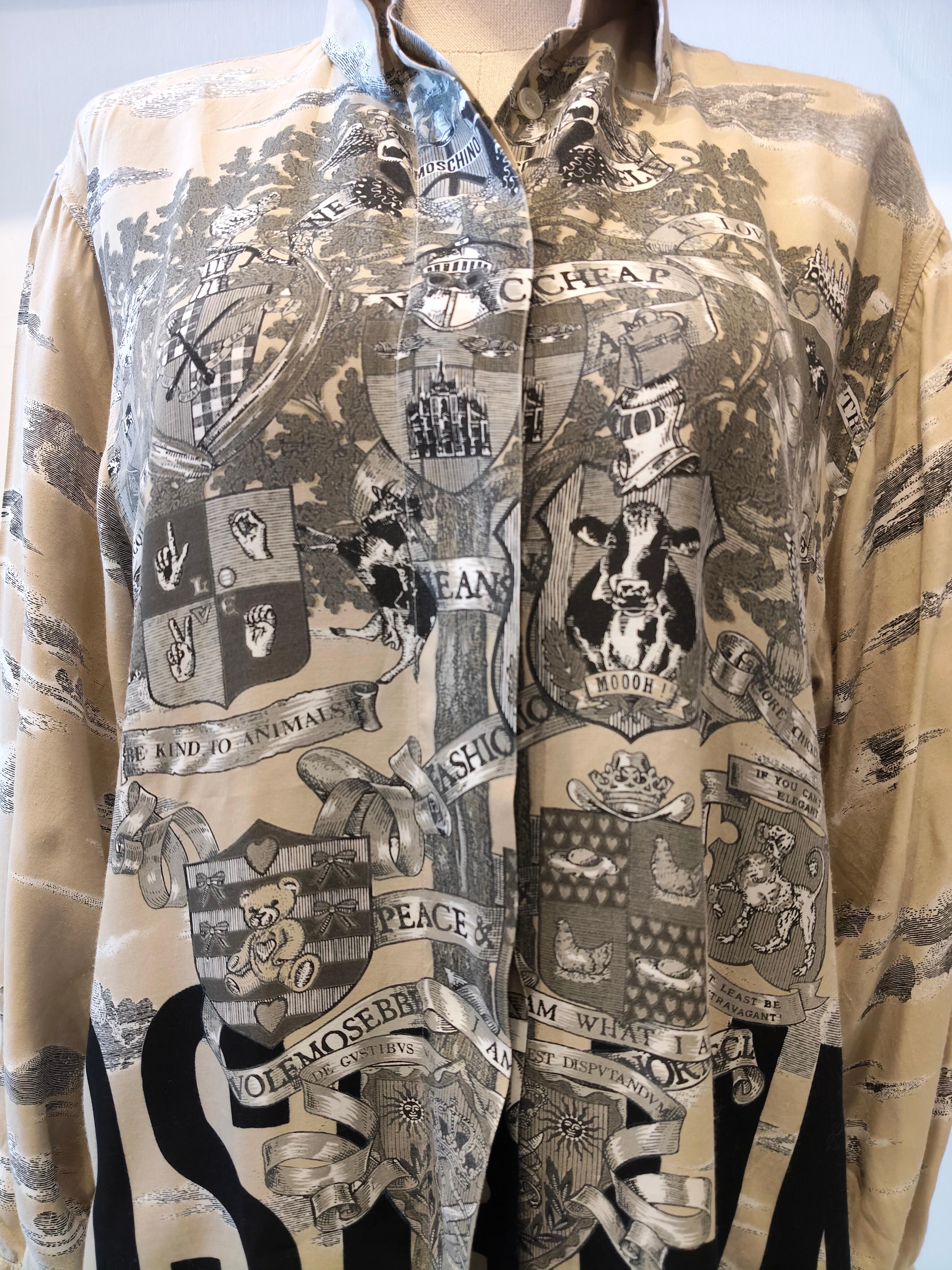 Moschino vintage mehrfarbiges Hemd total made in Italy in Größe S