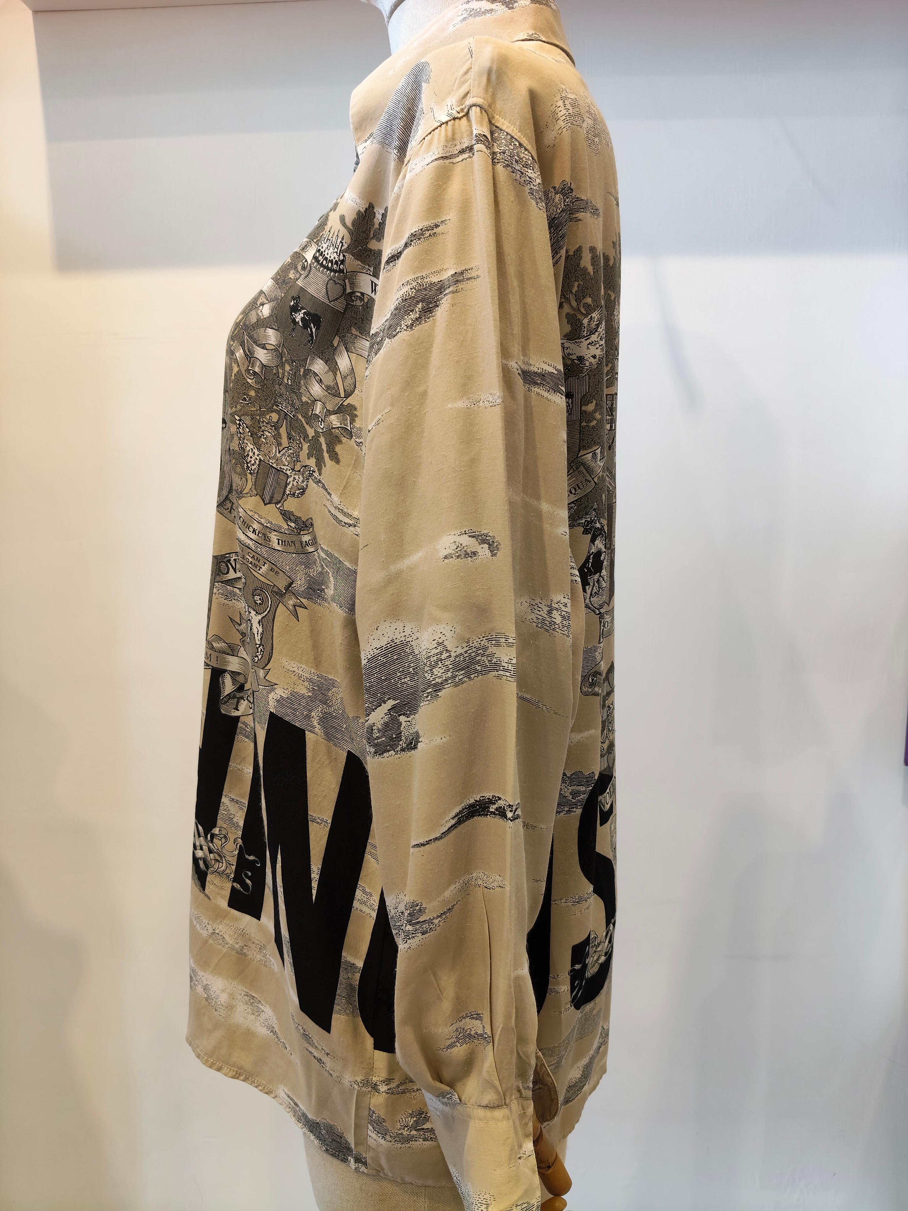 Moschino mehrfarbiges Vintage-Hemd im Zustand „Hervorragend“ im Angebot in Capri, IT