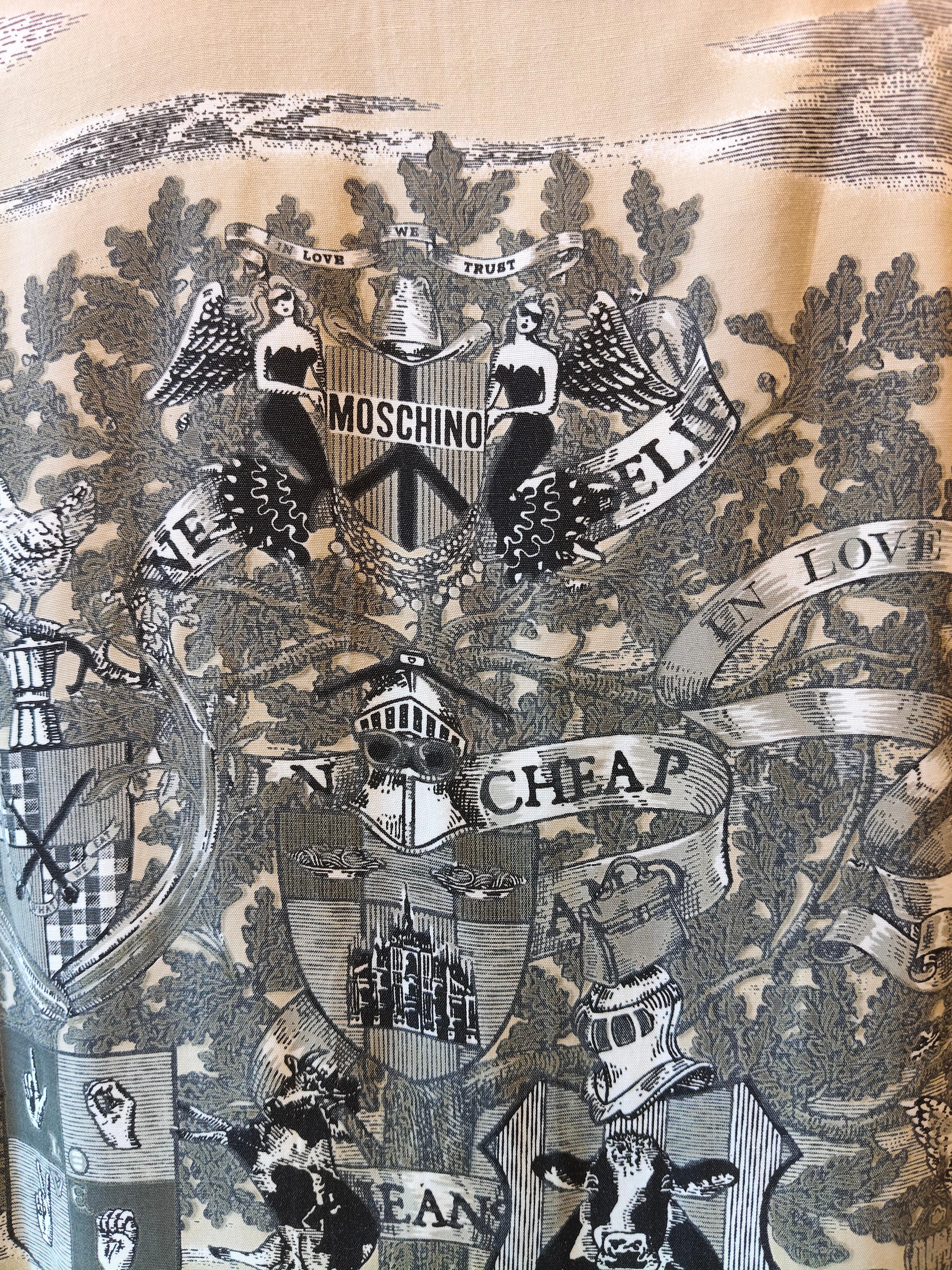 Moschino mehrfarbiges Vintage-Hemd im Angebot 2