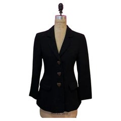 Moschino Nature Friendly Garment Black Bow Blazer