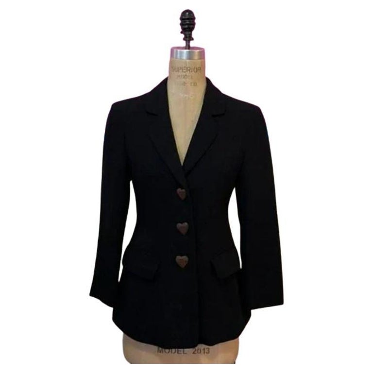 Moschino Nature Friendly Garment Black Bow Blazer For Sale at 1stDibs