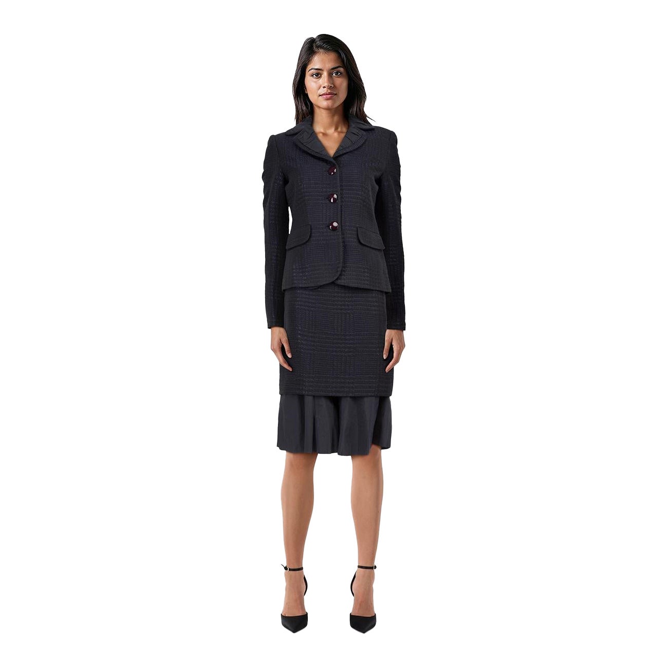 Moschino Navy Blazer 
Rock Set Größe M im Angebot