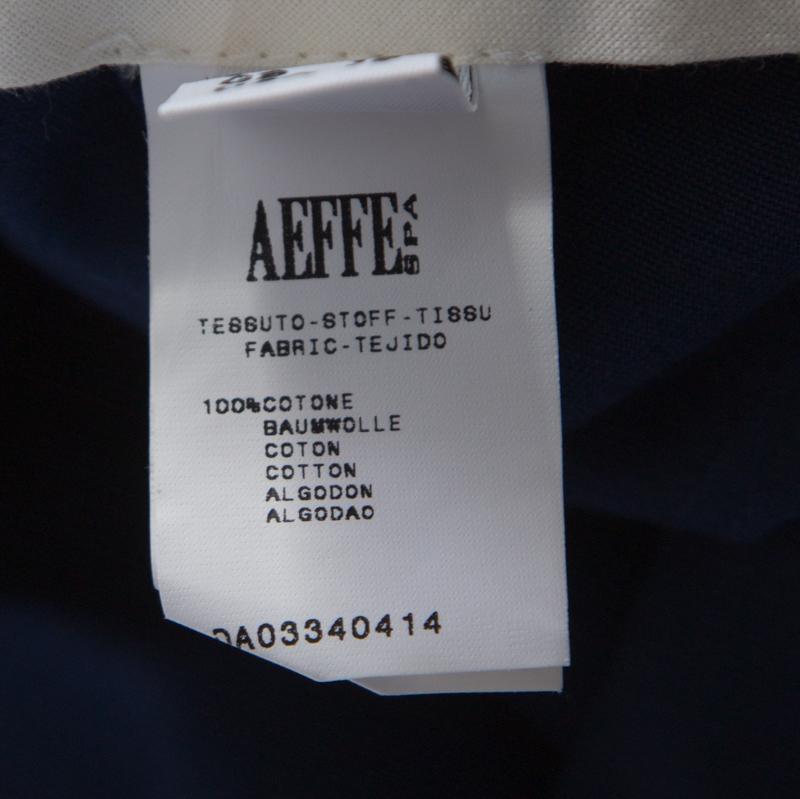 Moschino Pantalones ajustados con detalle bordado de algodón azul marino M 1