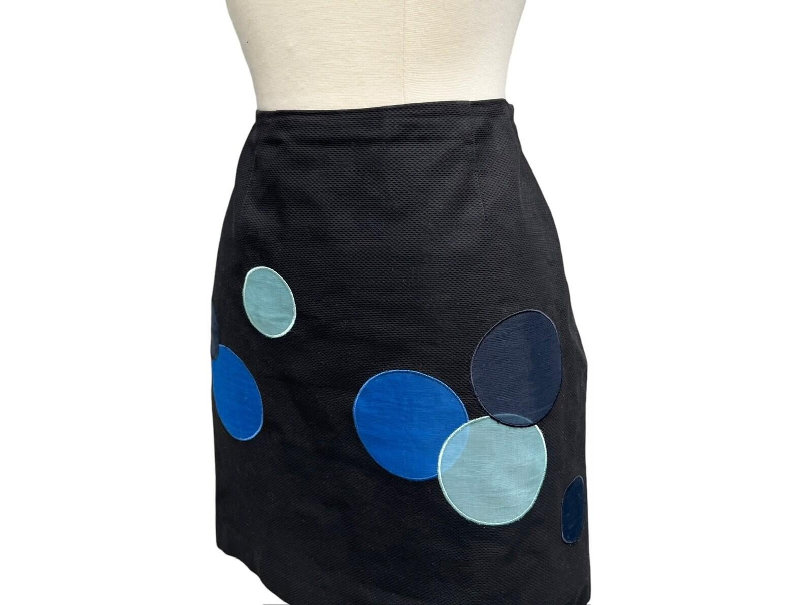 Moschino Navy Blue Mini Skirt, Circa 1990s For Sale 2