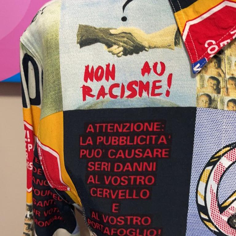 Camicia a maniche lunghe Moschino No To Racism In condizioni discrete in vendita a Los Angeles, CA