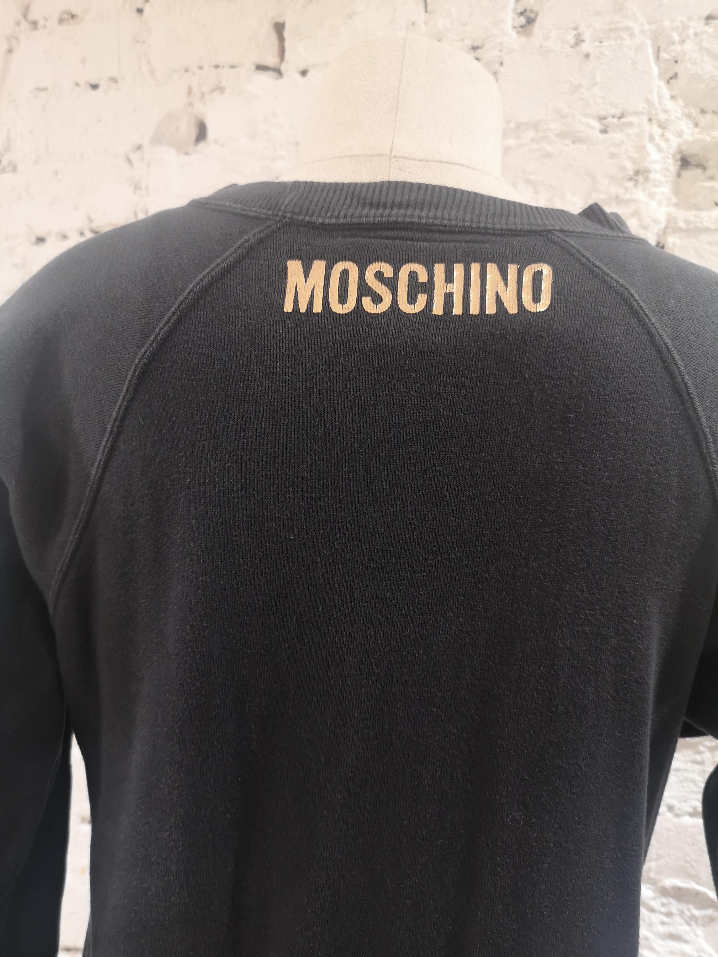 Moschino - Robe pull dorée grise « Non è tutto oro quel che luccica » Excellent état - En vente à Capri, IT