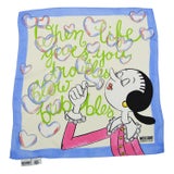Moschino Choose A Life In Style Silk Square Scarf, $100, Forzieri