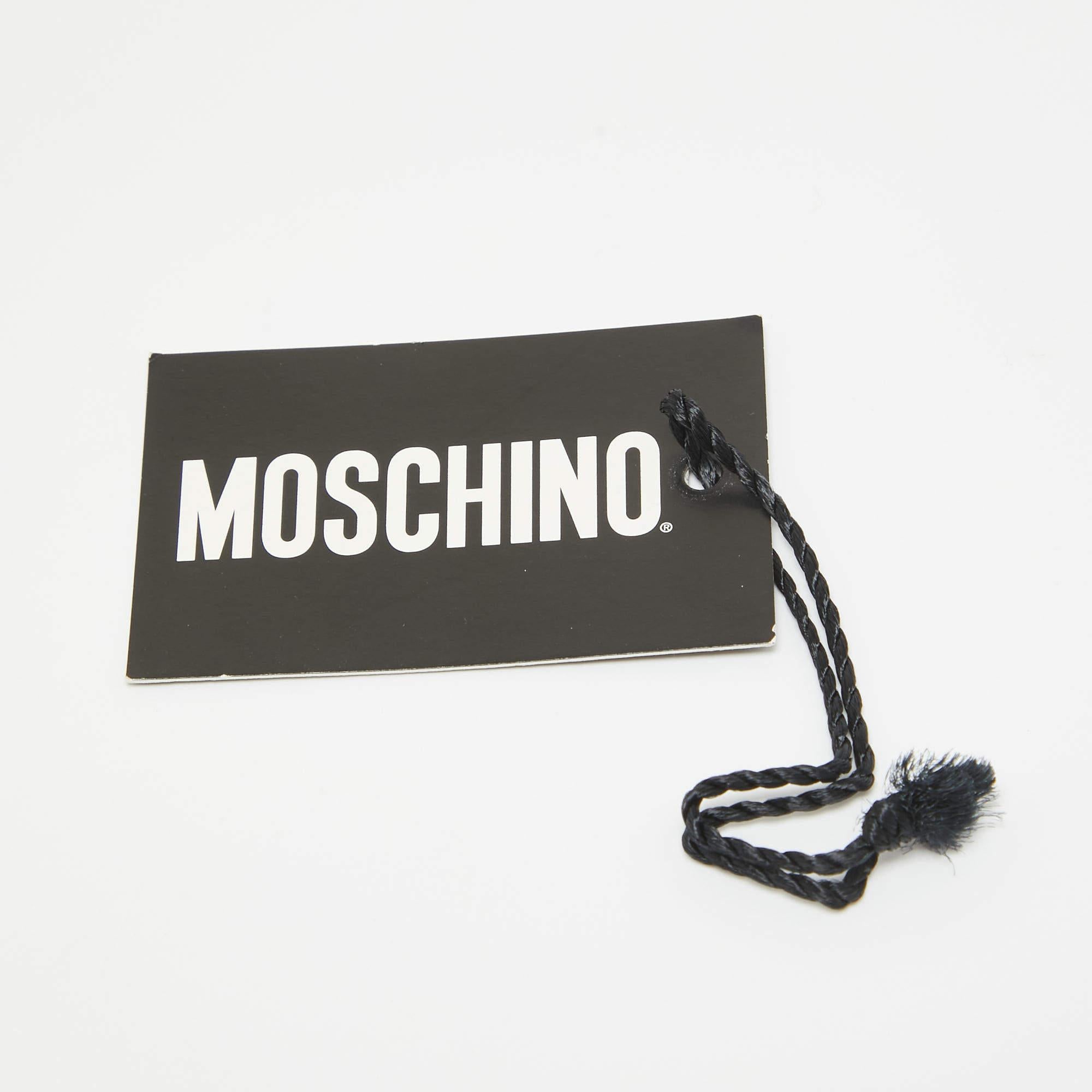 Moschino Orange/Pink Diagonal Striped Silk Tie For Sale 1