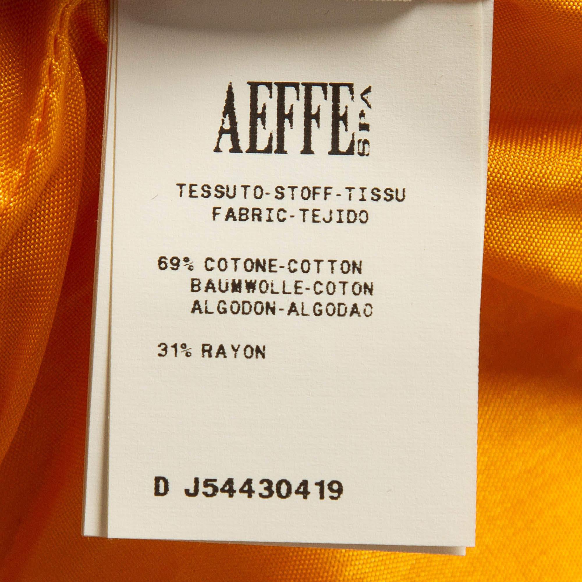 Moschino - Robe fourreau orange texturée en coton mélangé à pétales de tulipe M Pour femmes en vente