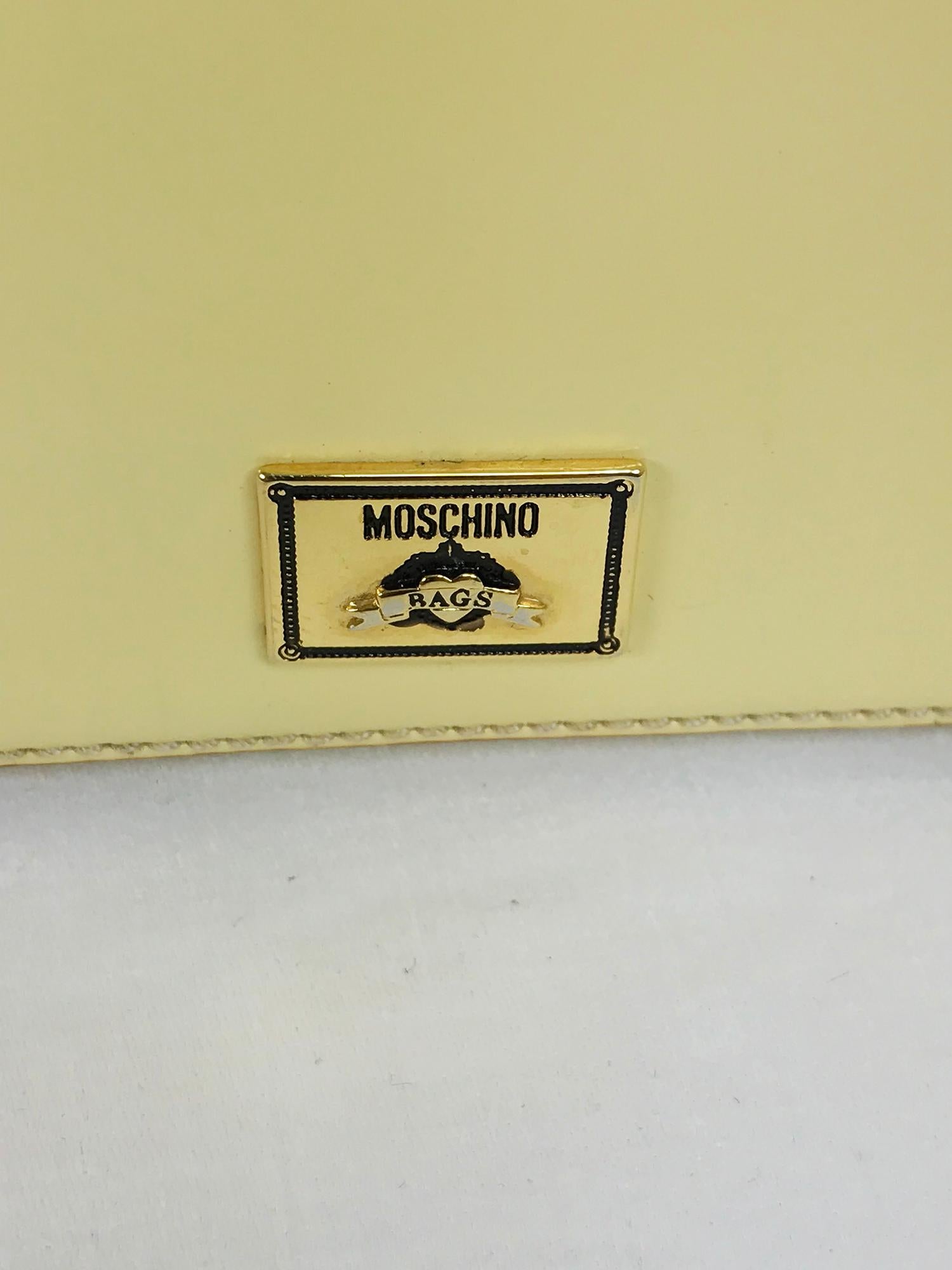 Women's or Men's Moschino Pastry Box Glazed Leather Handbag 