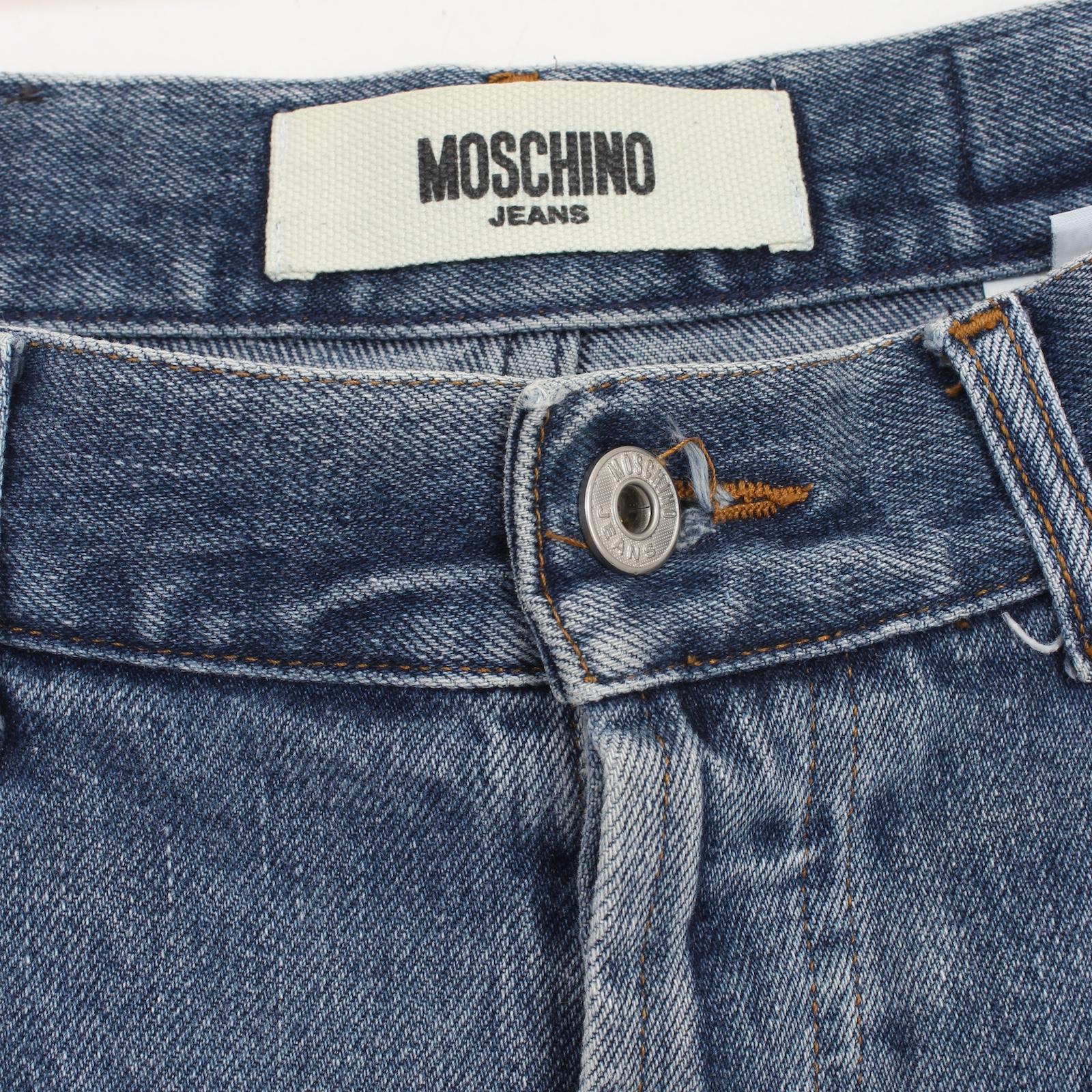 Moschino Patchwork Blue Jeans 2000s For Sale 5
