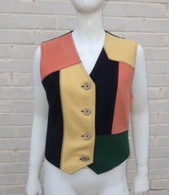 Moschino Patchwork Wool Vest