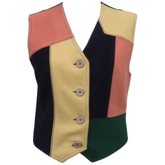 Vintage Moschino Patchwork Wool Vest