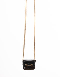 Moschino Patent Leather Navy Bandouliere Bag
