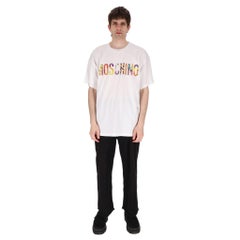 Moschino Patterned Logo Print Cotton T-Shirt