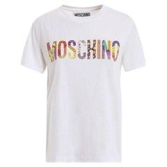 Moschino Patterned Logo Print Cotton T-Shirt