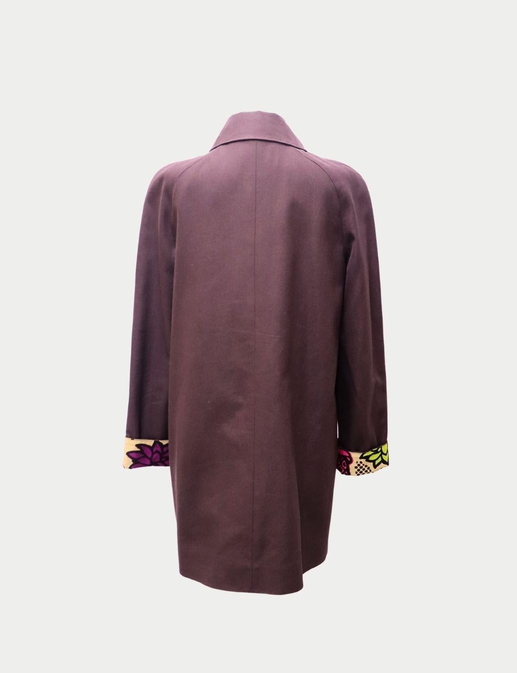 Moschino Gemusterte Taschen & Manschetten Detail Vintage Trench - EU 38 (Schwarz) im Angebot