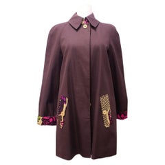 Moschino Patterned Pocket & Cuff Detail Vintage Trench - EU 38