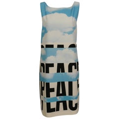 Robe sans manches Moschino Peace à imprimé nuages, taille US 10