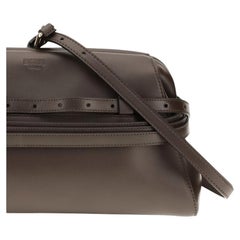 Moschino Perforated Nappa Leather Shoulder Bag — Brown