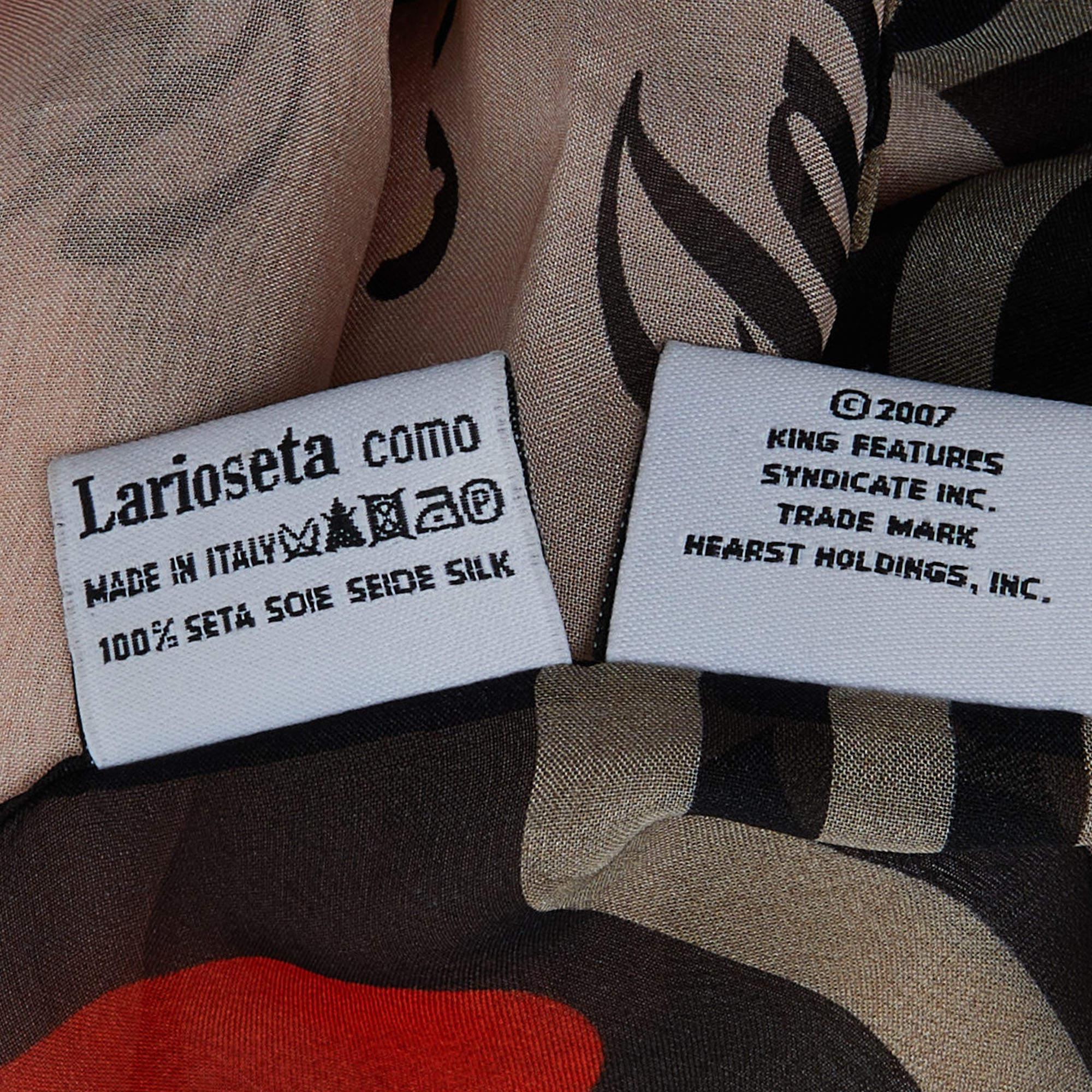 Moschino Pink Doll Print Silk Stole 1