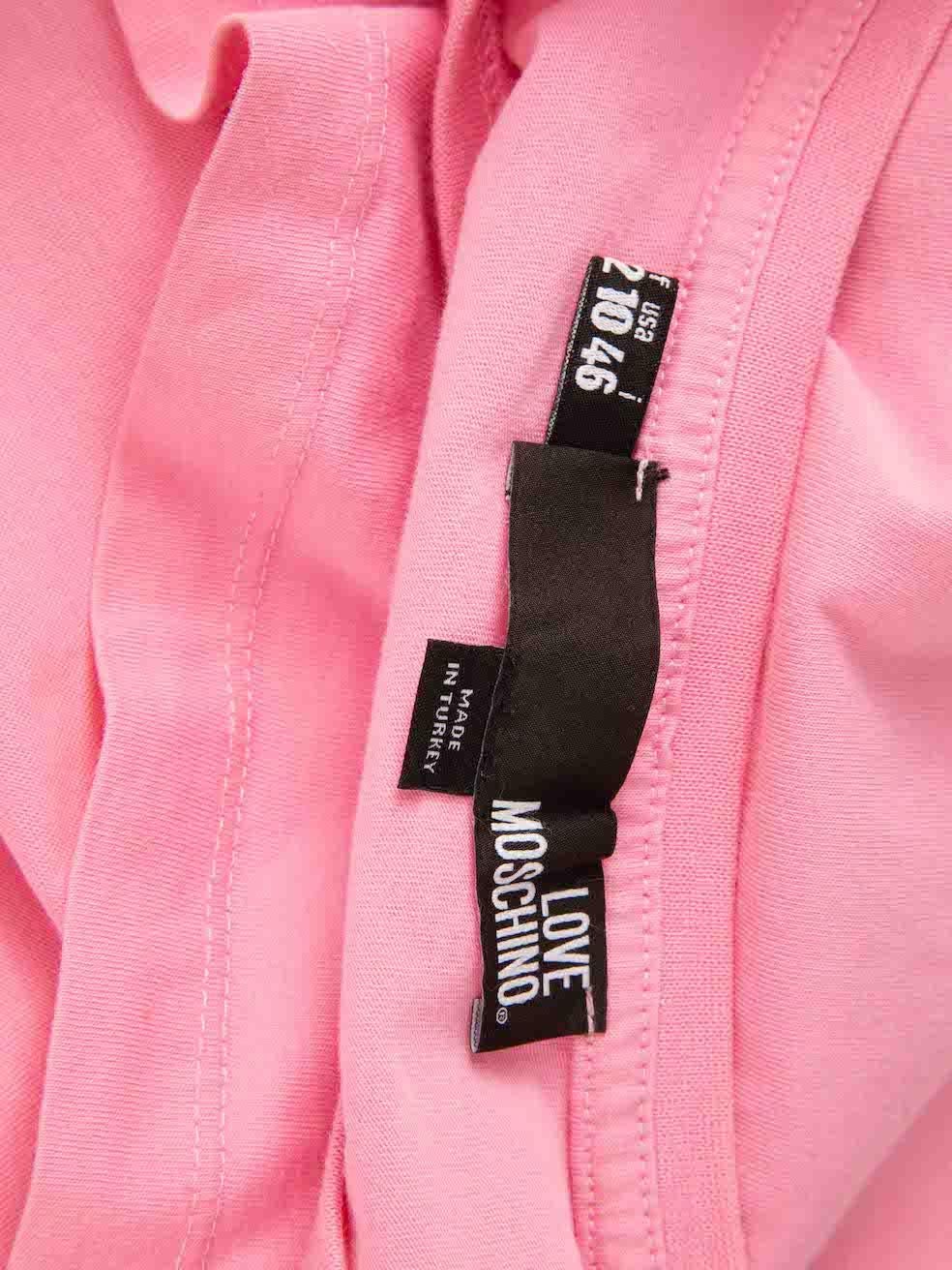 T-shirt rose Moschino Taille XL en vente 4