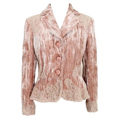 Moschino Pink Silk Lace Jacket