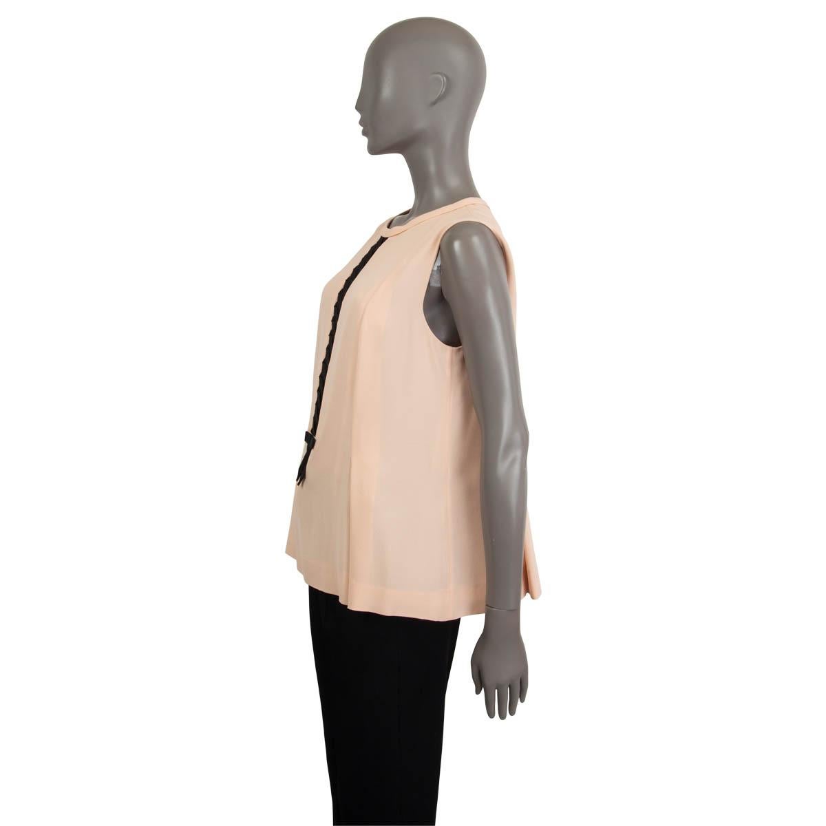 Women's MOSCHINO pink silk Sleeveless Blouse Shirt 42 M For Sale
