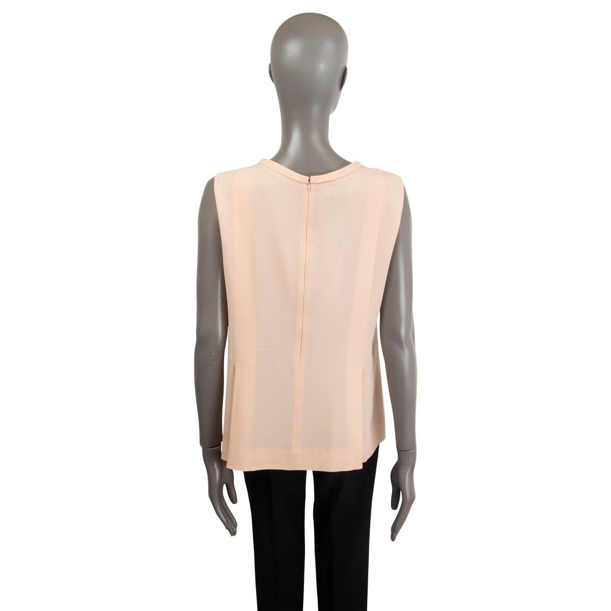 MOSCHINO pink silk Sleeveless Blouse Shirt 42 M For Sale 1