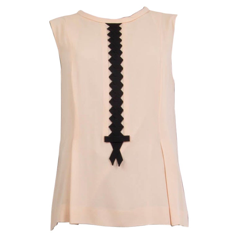 Chemisier sans manches MOSCHINO en soie rose, 42 M