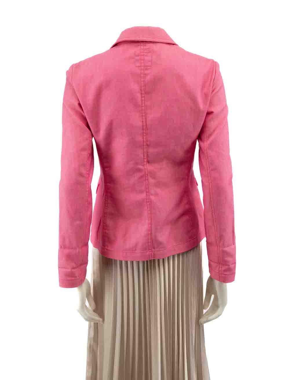 Moschino Pink Single Breasted Jacket Size M In Good Condition For Sale In London, GB