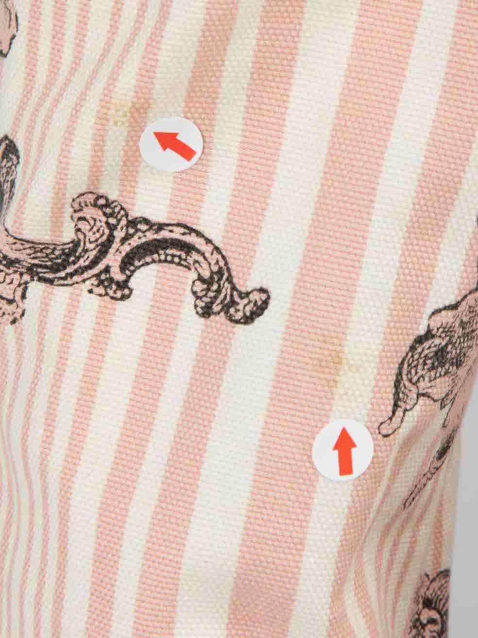 Moschino - Veste à rayures roses à motif baroque, taille M en vente 2