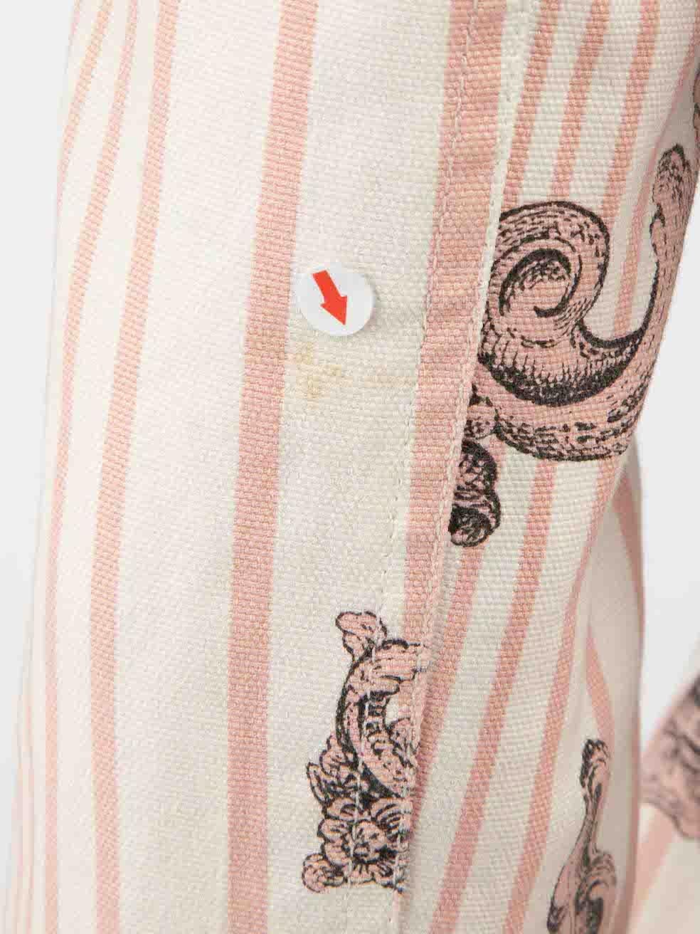 Moschino - Veste à rayures roses à motif baroque, taille M en vente 4