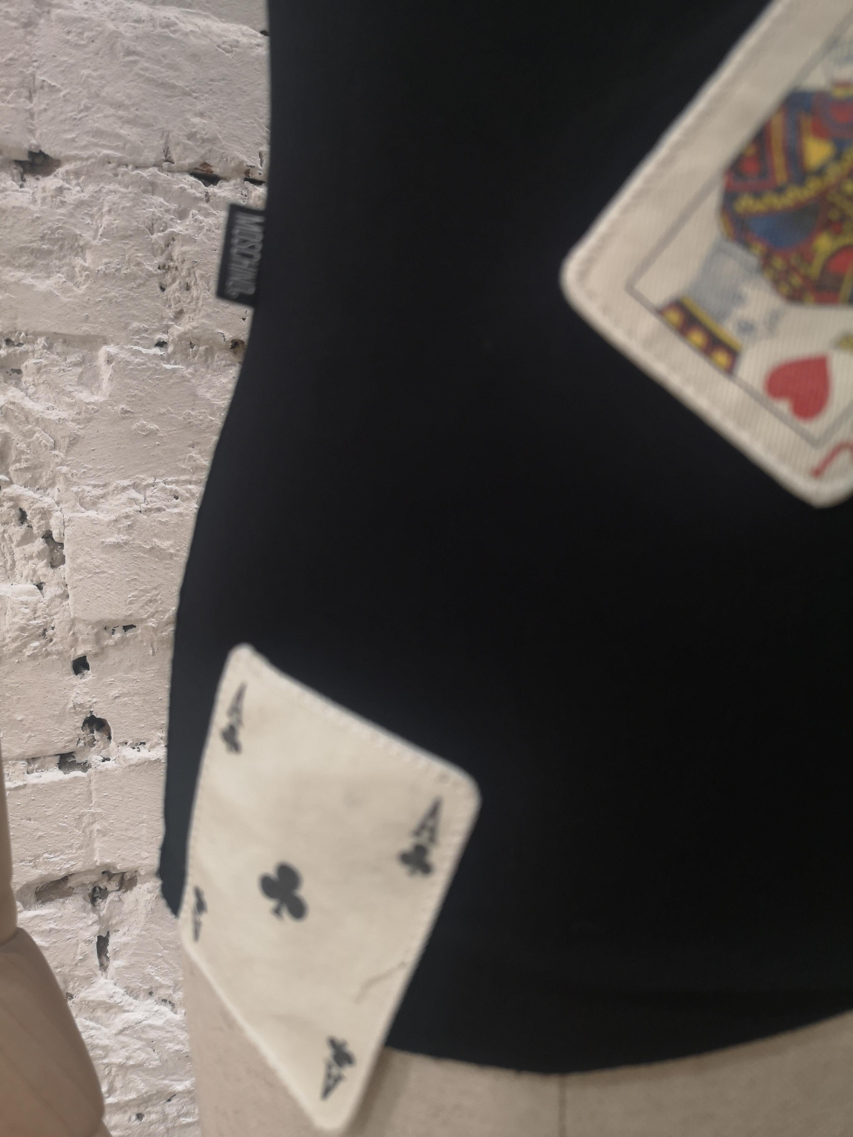 Black Moschino playing cards t-shirt