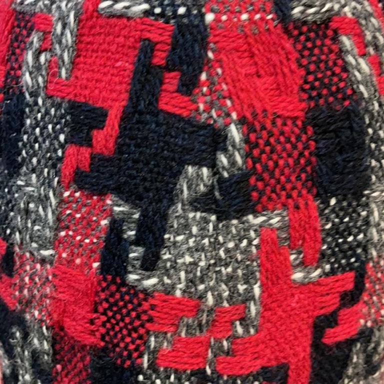 Moschino Pret A Porter Red Black Gray Tweed Skirt For Sale 2