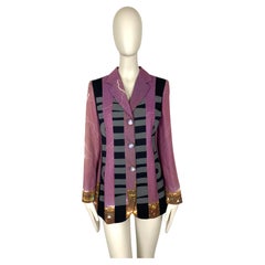 MOSCHINO Printed Vest Jacket with Trompe-l’Œil Motif 1990s