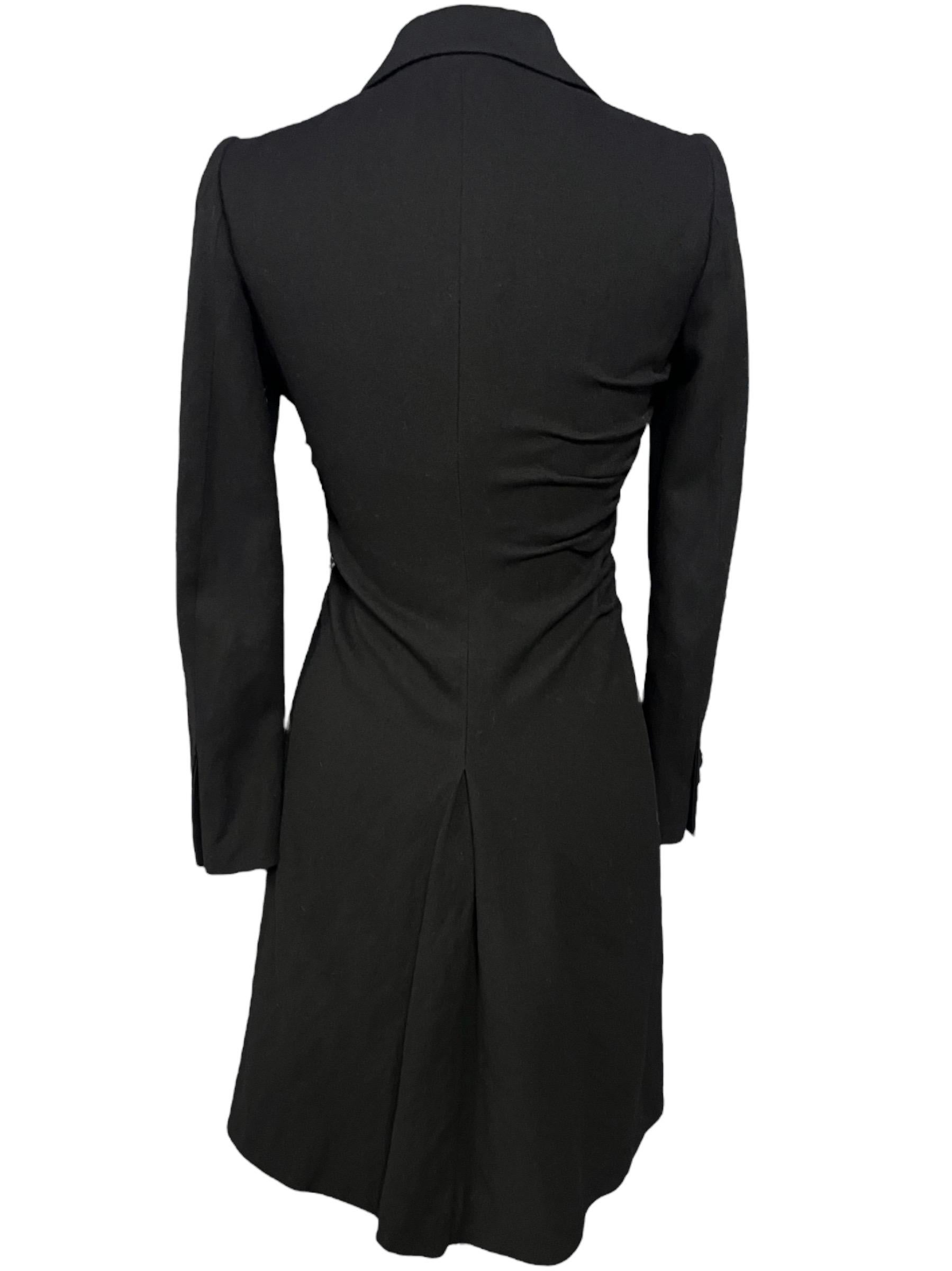 Moschino Punk Safety Pin Embellished Wool Coat For Sale 1