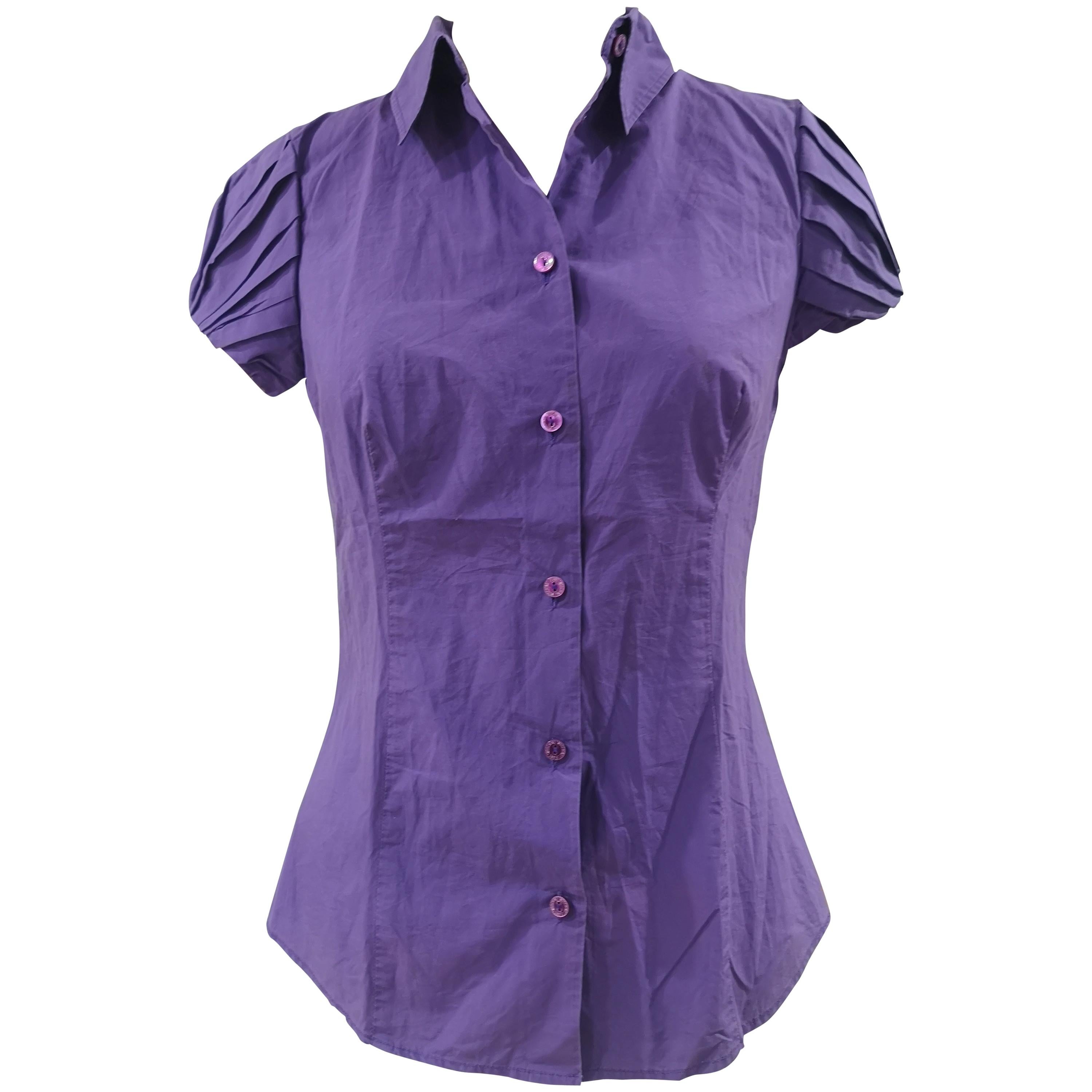 Moschino purple cotton shirt