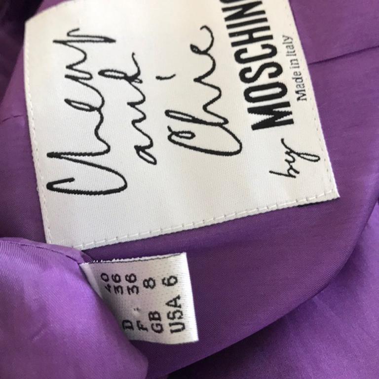 Moschino Purple Energy Lightening Bolt Blazer For Sale 3